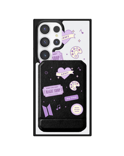 Android Magnetic Multifold Wallet - BTS Sticker Pack