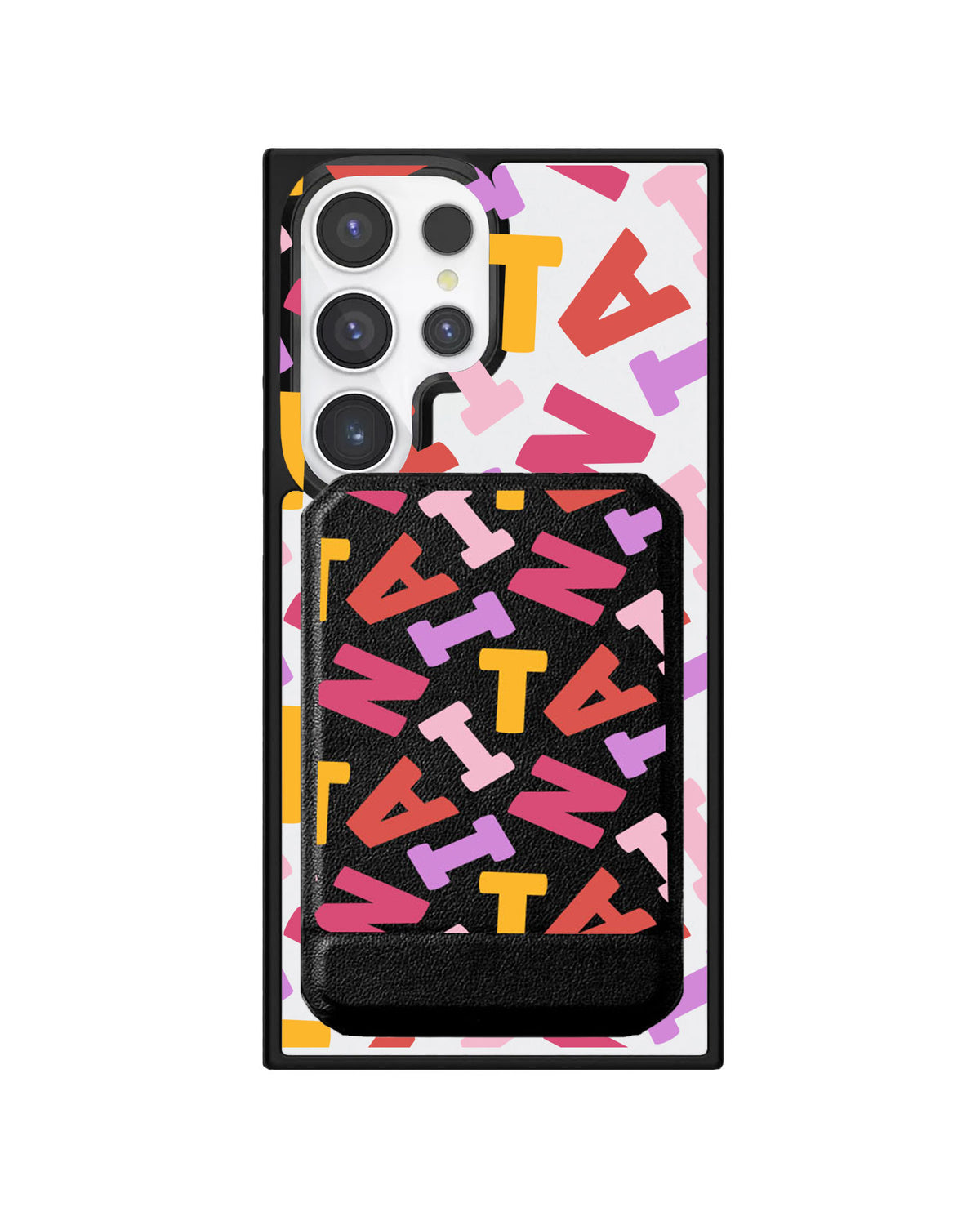 Android Magnetic Multifold Wallet - Scattered Monogram 1.0