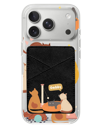 iPhone Phone Wallet Case - Playful Cat