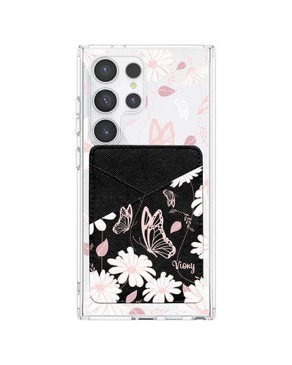Android Phone Wallet Case - Butterfly & Daisy