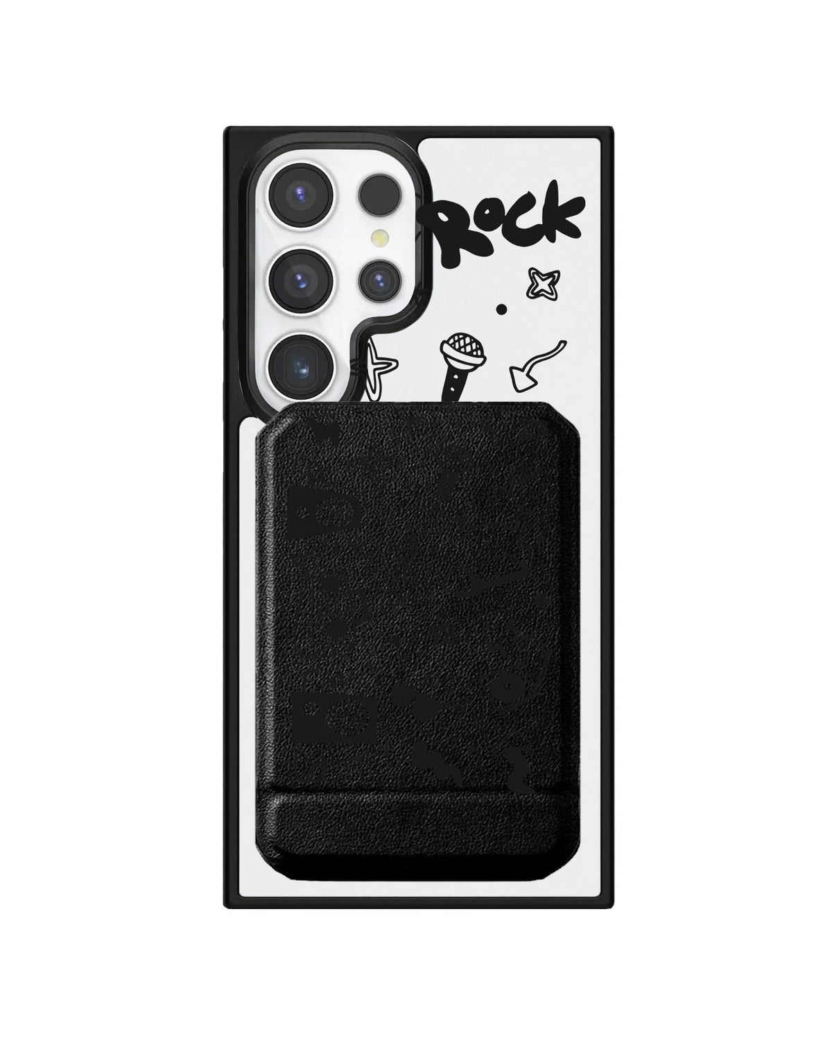 Android Magnetic Multifold Wallet - Rock N Roll Black