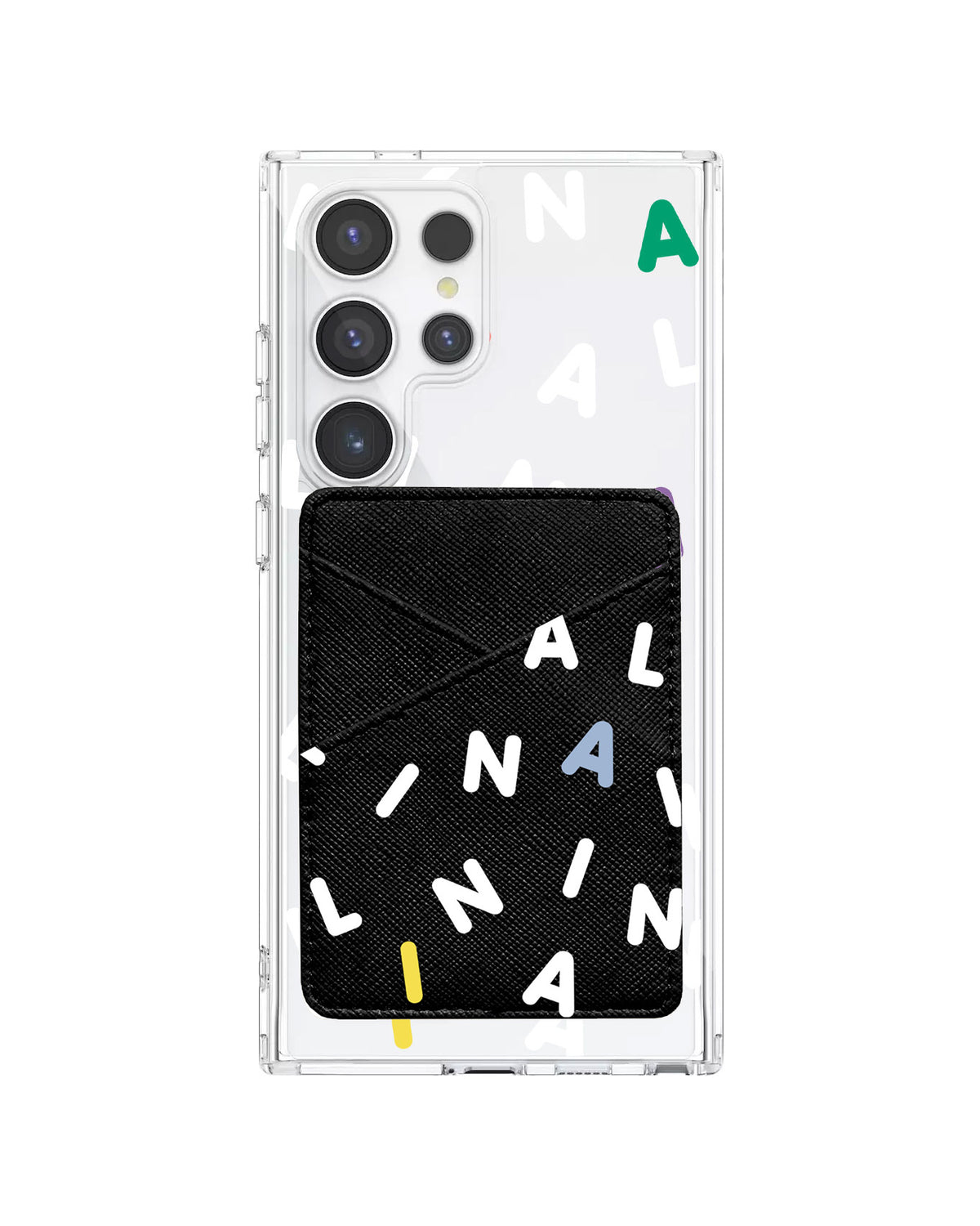 Android Phone Wallet Case - Monogram 2.0 Putih