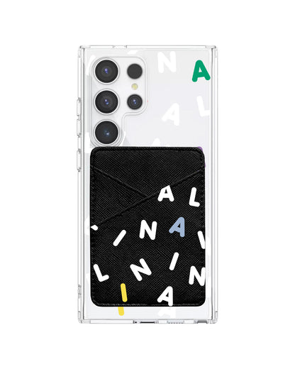 Android Phone Wallet Case - Monogram 2.0 Putih