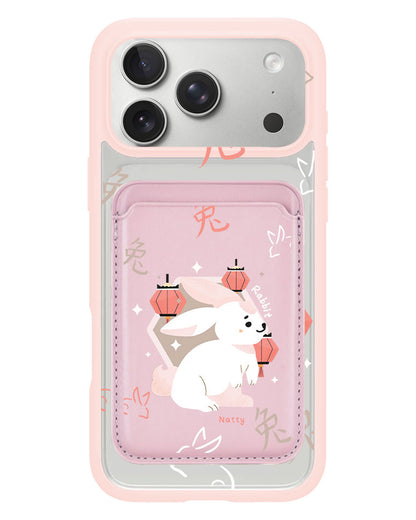iPhone Magnetic Wallet Case - Rabbit (Chinese Zodiac / Shio)