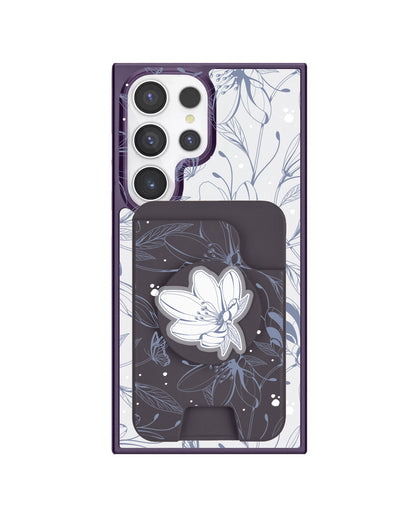 Android Magpop Wallet - Sketchy Flower & Butterfly 2.0