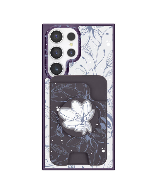 Android Magpop Wallet - Sketchy Flower & Butterfly 2.0