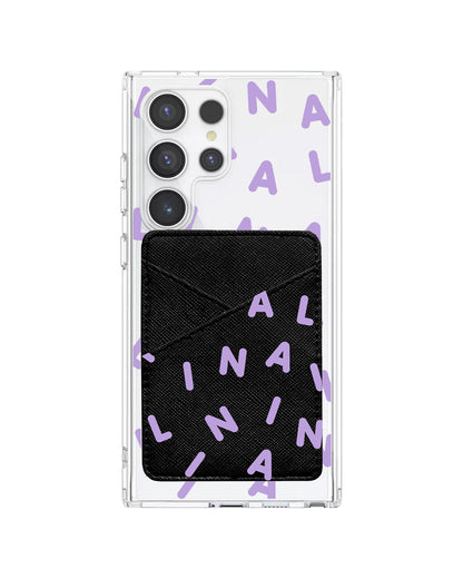Android Phone Wallet Case - Monogram 2.0 Lilac