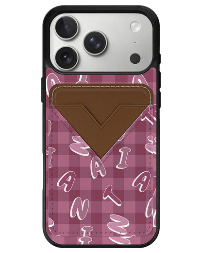 iPhone Avant Wallet Case - Checkered Monogram 2.0