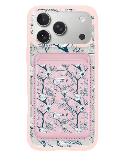 iPhone Magnetic Wallet Case - Lovebird Monochrome