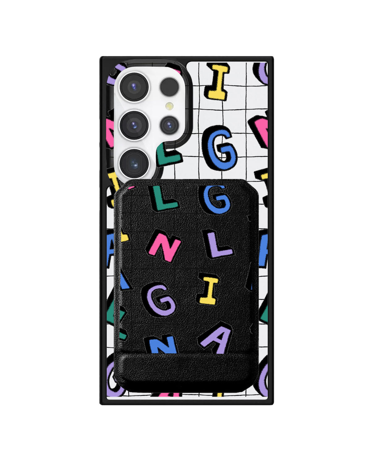 Android Magnetic Multifold Wallet - Playful Monogram 2.0