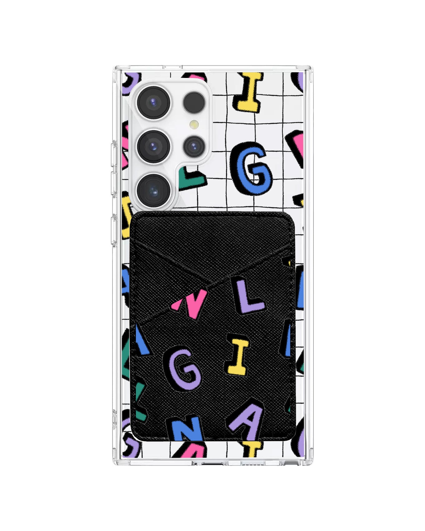 Android Phone Wallet Case - Playful Monogram 2.0