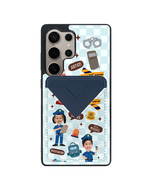 Android Avant Wallet Case - Face Grid Dream Police
