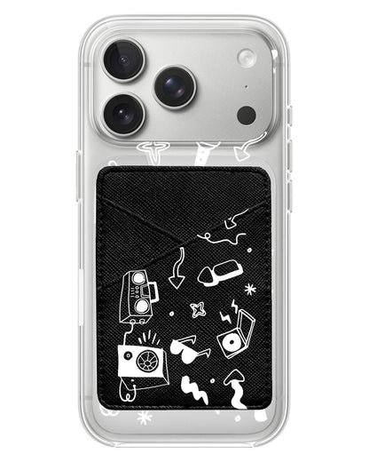 iPhone Phone Wallet Case - Rock N Roll White