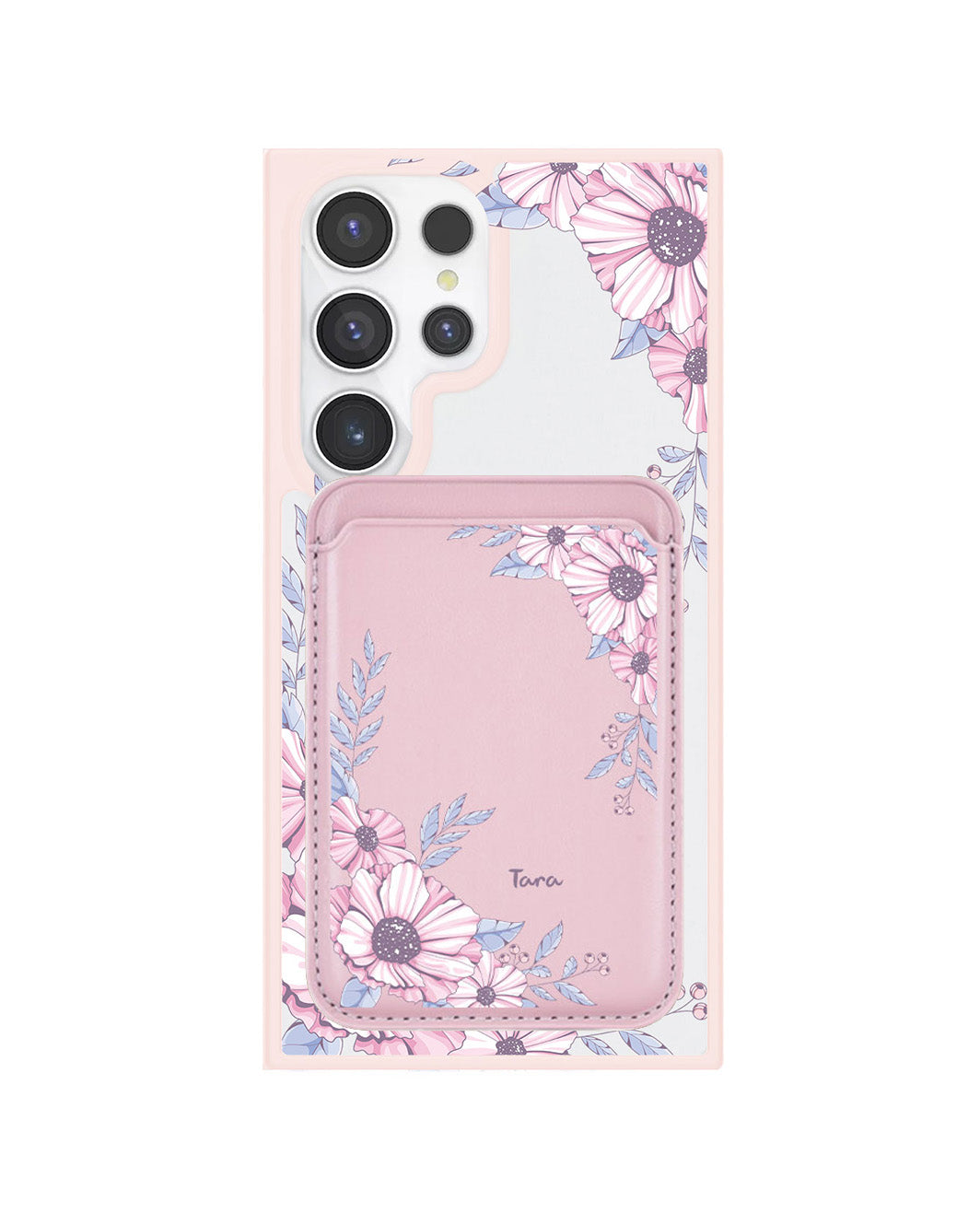 Android Magnetic Wallet Case - Pink Blossom