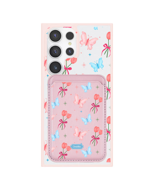 Android Magnetic Wallet Case - Coquette Butterfly