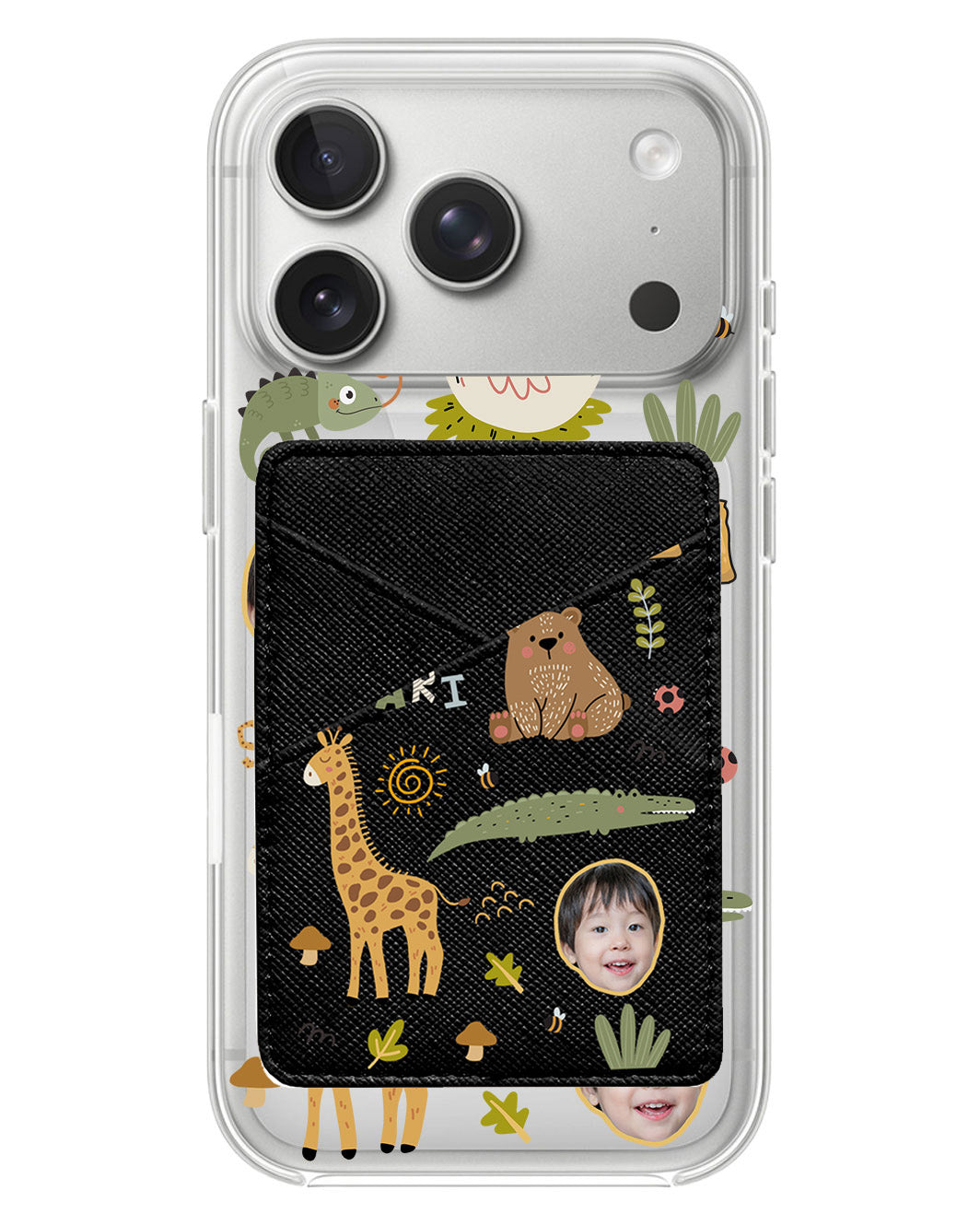 iPhone Phone Wallet Case - Face Grid Safari