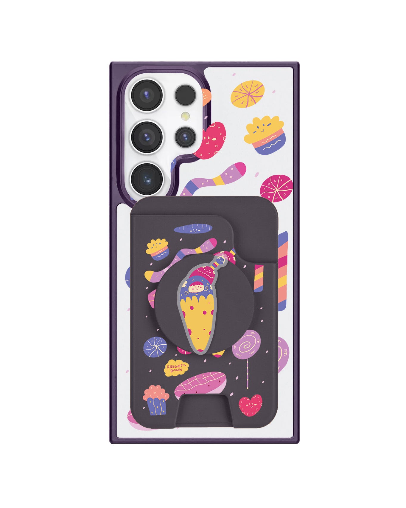Android Magpop Wallet - Dessert Doodle