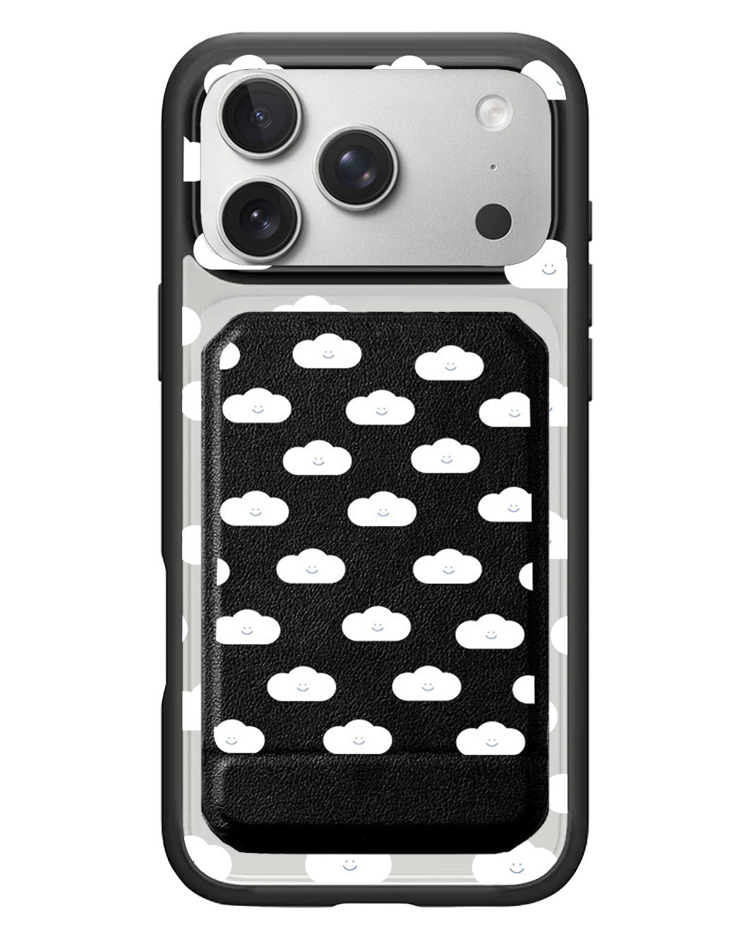 iPhone Magnetic Multifold Wallet - White Cloud