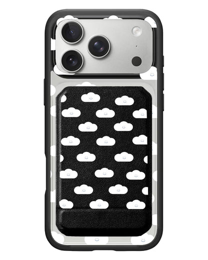 iPhone Magnetic Multifold Wallet - White Cloud