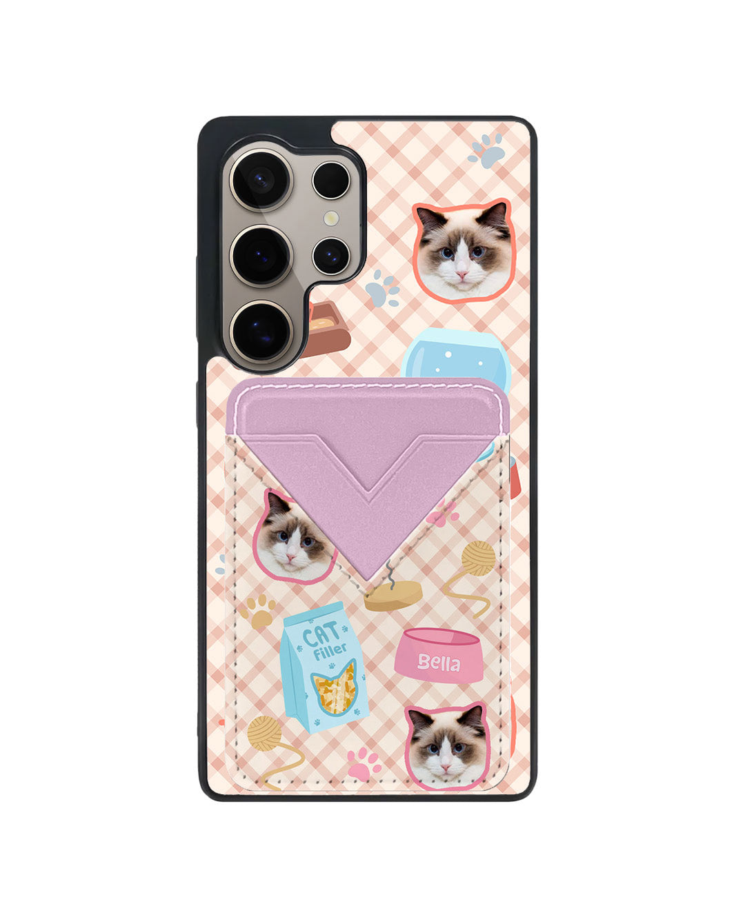 Android Avant Wallet Case - Pet Grid Kitty Cozy Corner