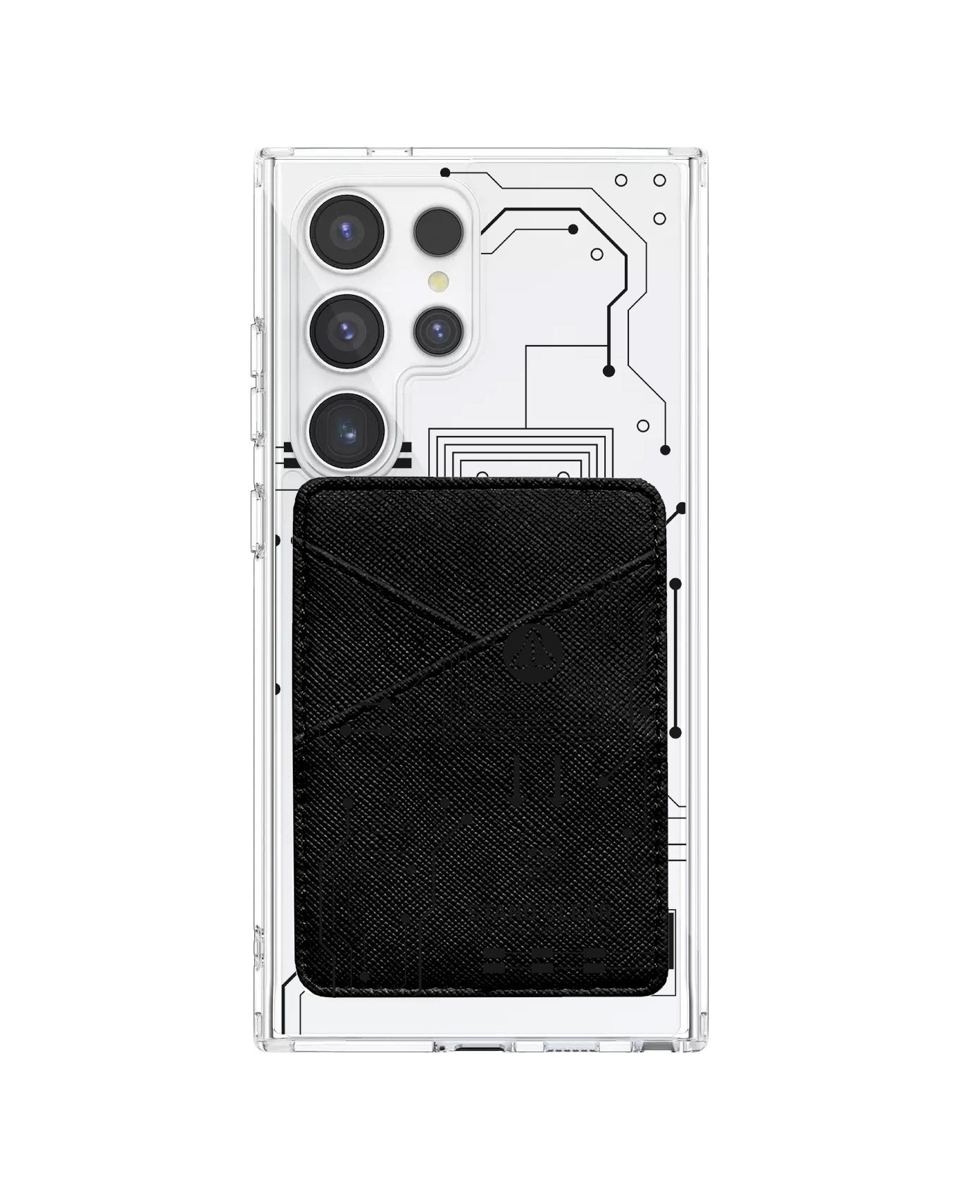 Android Phone Wallet Case - Circuit Black