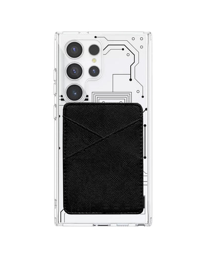 Android Phone Wallet Case - Circuit Black