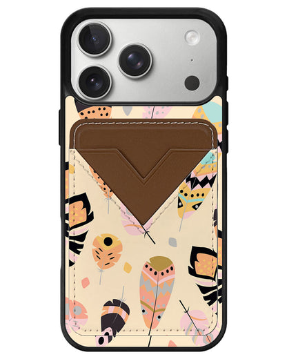 iPhone Avant Wallet Case - Feathers