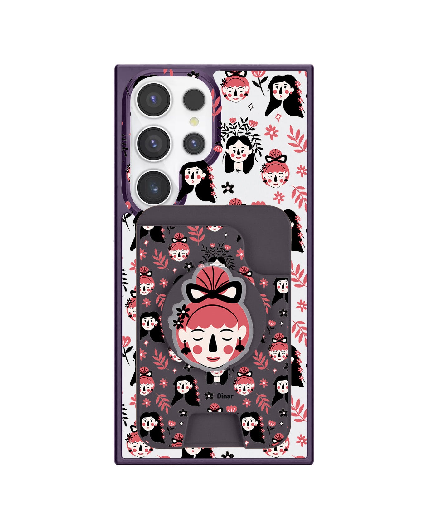 Android Magpop Wallet - Flowery Faces
