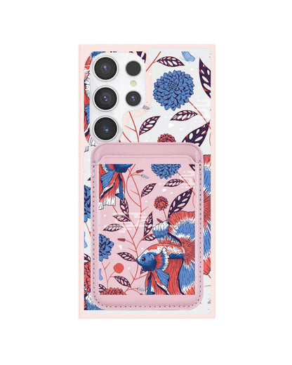 Android Magnetic Wallet Case - Fish & Floral 2.0