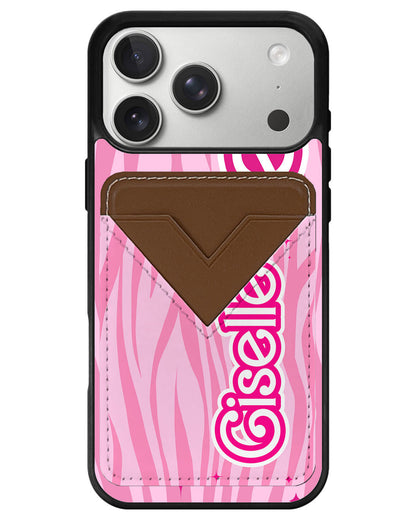 iPhone Avant Wallet Case - Barbie Zebra Pattern