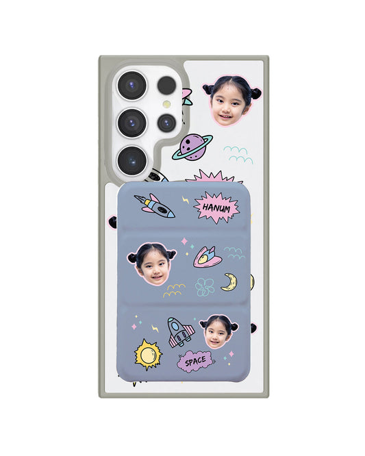 Android Magnetic Trifold Wallet Case - Face Grid Space