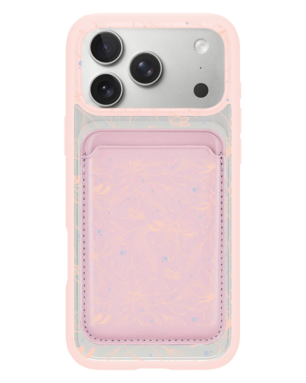 iPhone Magnetic Wallet Case - Sketchy Flower & Butterfly 1.0
