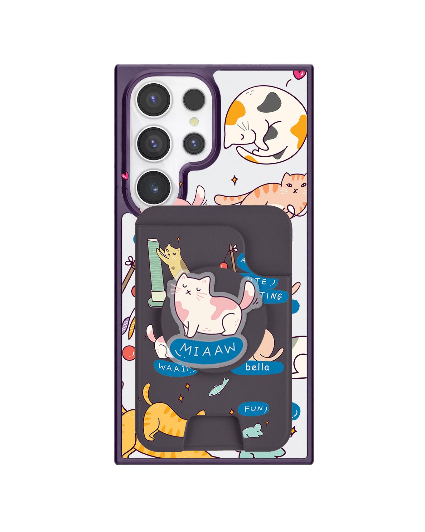 Android Magpop Wallet - Playful Cat 2.0