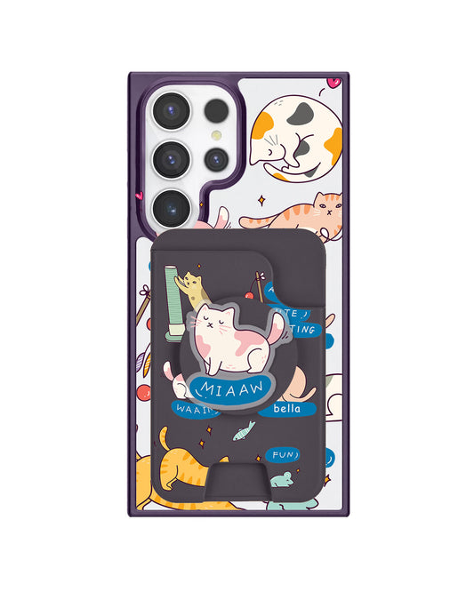 Android Magpop Wallet - Playful Cat 2.0