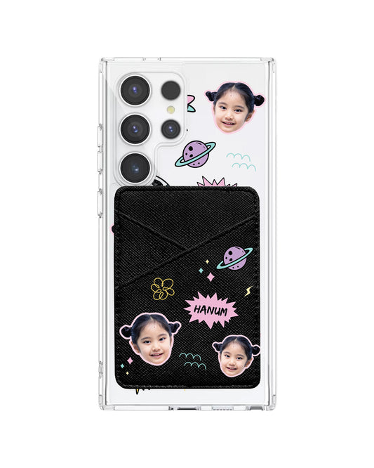 Android Phone Wallet Case - Face Grid Space