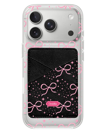 iPhone Phone Wallet Case - Coquette Glittery Bow