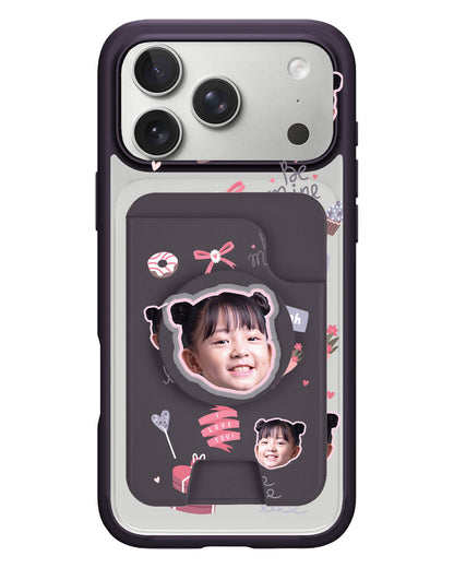 iPhone Magpop Wallet - Face Grid Lovely