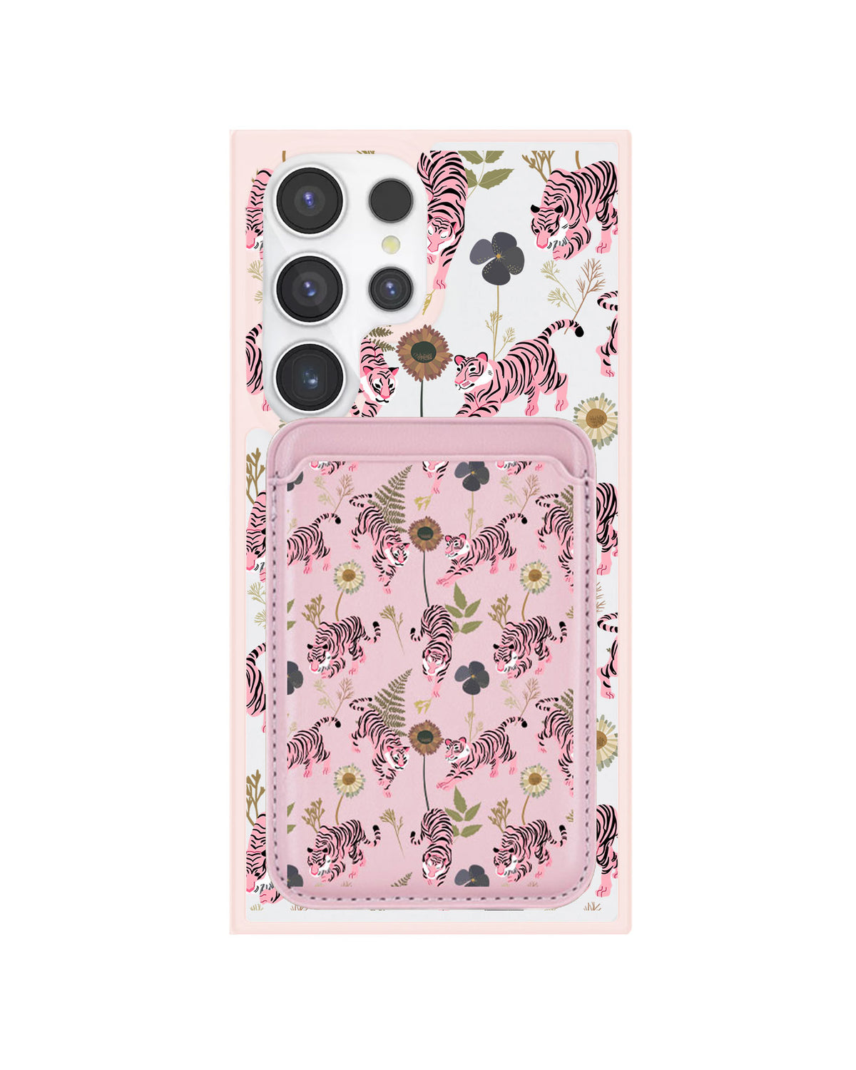 Android Magnetic Wallet Case - Tigre Rosa
