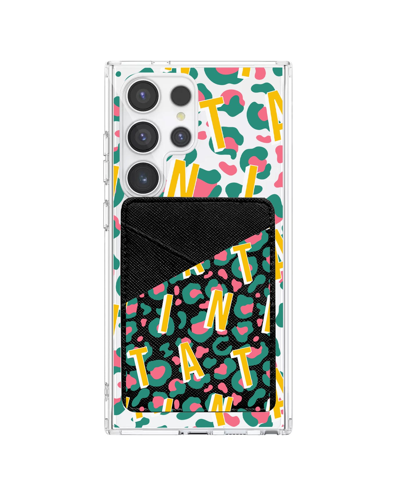 Android Phone Wallet Case - Leopard Monogram 4.0