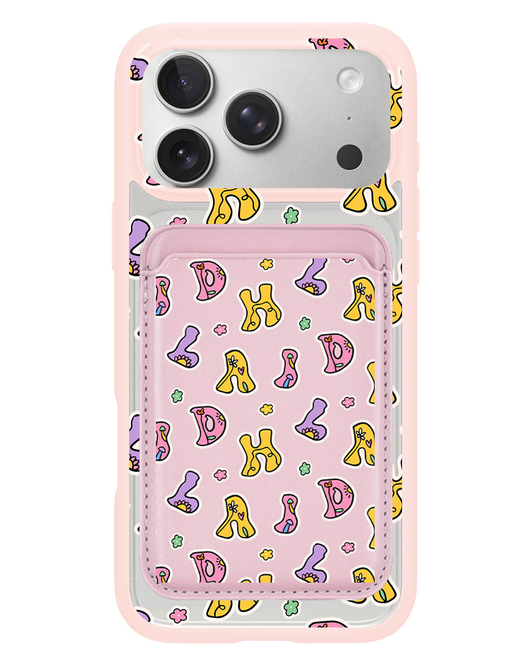 iPhone Magnetic Wallet Case - Playful Monogram 7.0