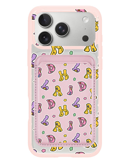 iPhone Magnetic Wallet Case - Playful Monogram 7.0
