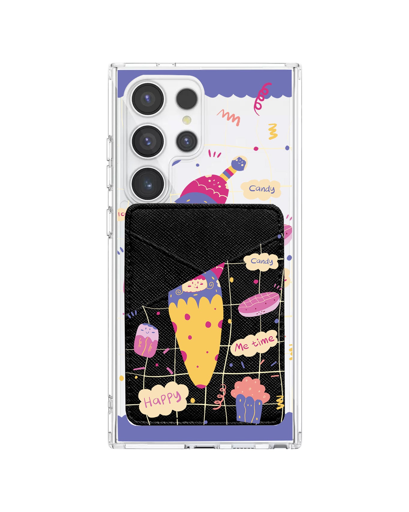 Android Phone Wallet Case - Candy Doodle