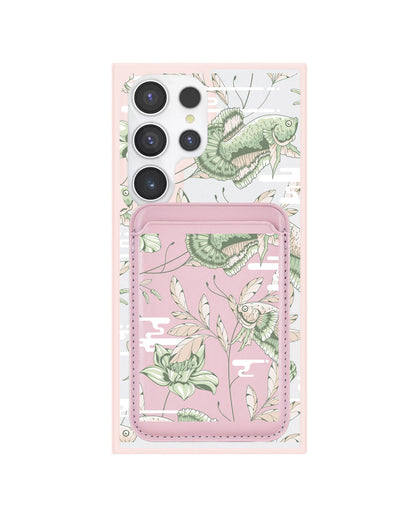 Android Magnetic Wallet Case - Fish & Floral 6.0