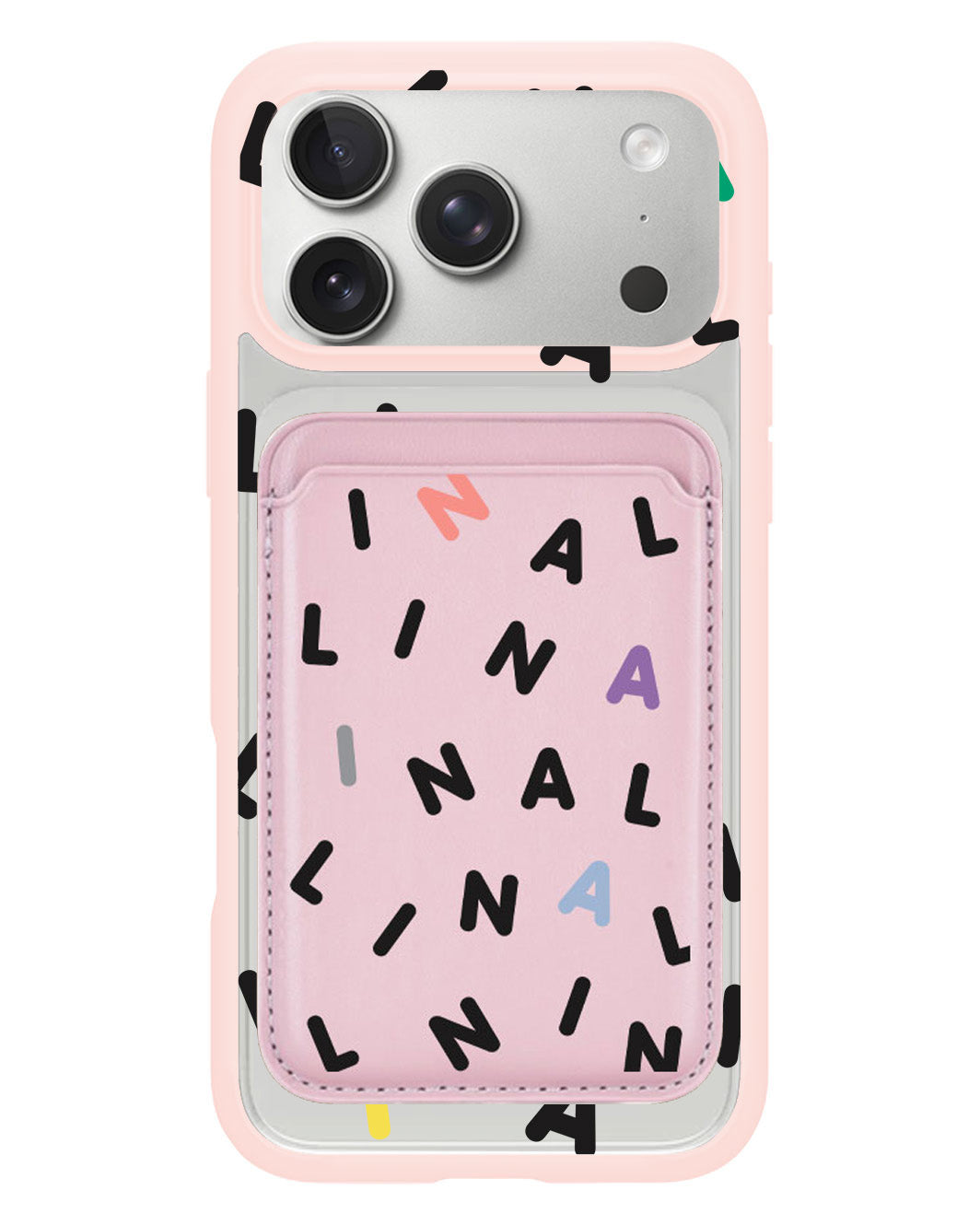 iPhone Magnetic Wallet Case - Monogram 2.0 Hitam
