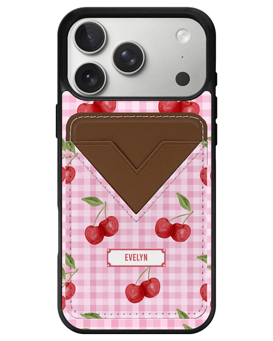 iPhone Avant Wallet Case - Cherry Tartan