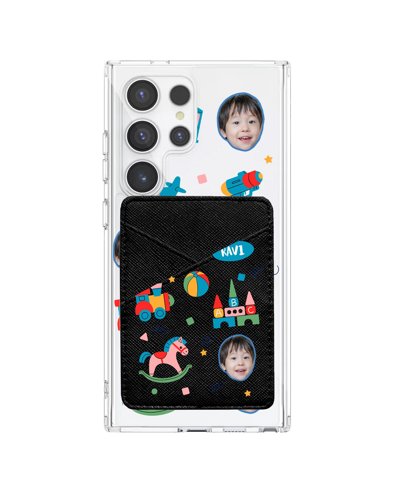 Android Phone Wallet Case - Face Grid Boys Toys