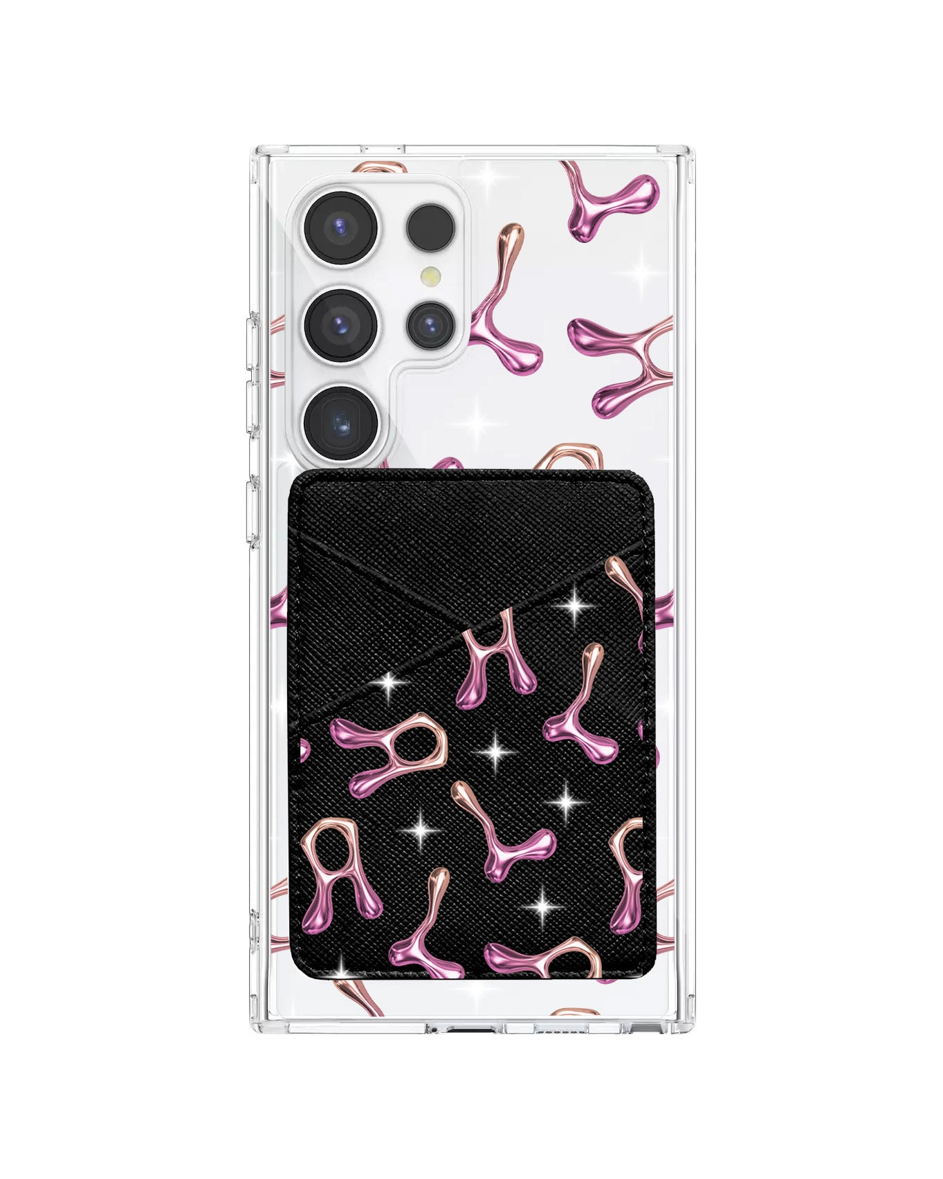 Android Phone Wallet Case - Chrome Monogram 3.0
