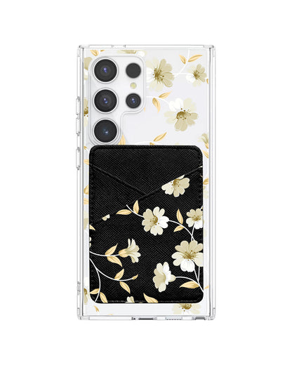 Android Phone Wallet Case - White Magnolia