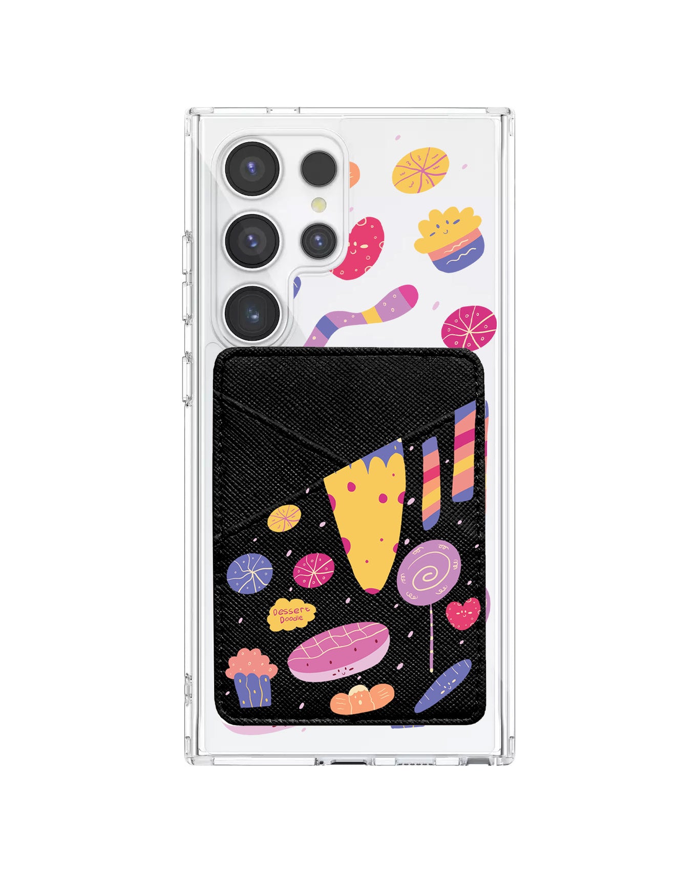 Android Phone Wallet Case - Dessert Doodle