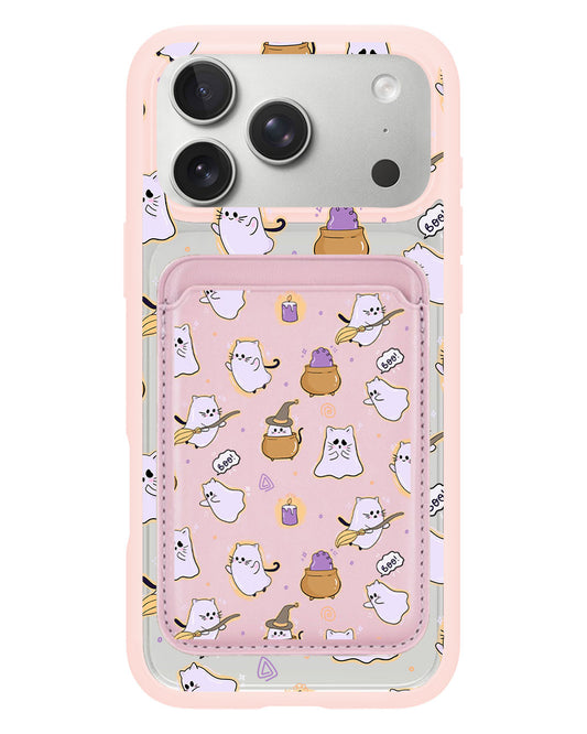 iPhone Magnetic Wallet Case - Spooky Cat